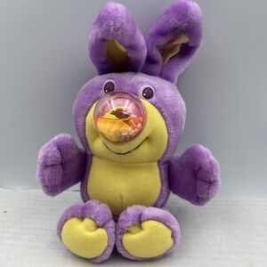 Vintage 1989 Nosy Bunnies Easter Bunny Purple Plush Playskool